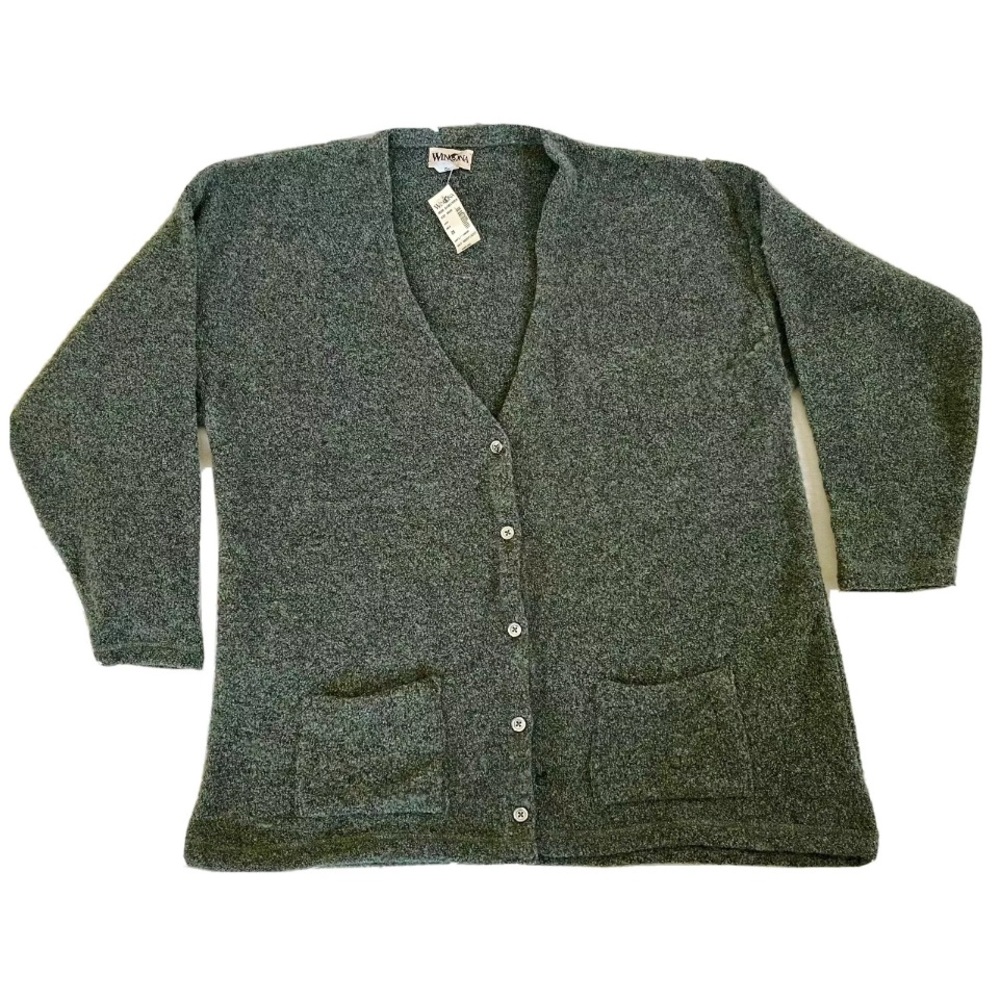 Winona Cardigan 2x Women’s Wool Blend, Heather Forest Green, NWT Imperfect READ